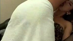 Asian shemale fucked bareback in hotel. European tourist takes control for steamy action.