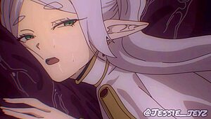 Frieren from Beyond Journey's End in hentai parody sex scenes