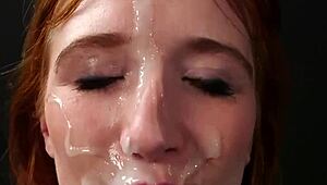 this babe just took a huge sperm load on her face