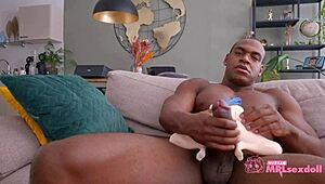 having fun with an anime doll