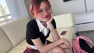 Daughters Best Friend Elle Marz Gets Disciplined Hard in Household Fantasy with Redhead Heat.