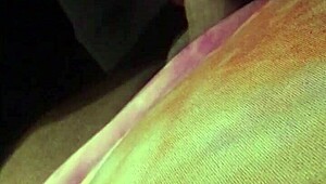 This ts gets a sloppy blowjob from a hooded black guy