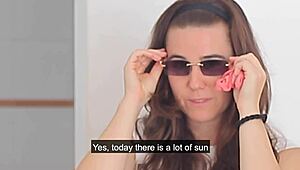 Martina shamelessly flirts with her father's friend in a roleplay scenario