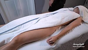 Pervert masseur triggers unexpected orgasms in spa with inappropriate hentai moves