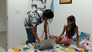 Damn! Can't pay, so she offers to get pounded hard for it - full story