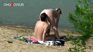 Spotted a naughty teen pawg banging her boyfriend on the beach.