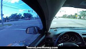 TeensLoveMoney - Ada fundraises for a car with a quick outdoor romp