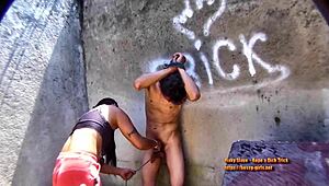 Mlada and Wendy Ballbusting in Wild Femdom Action!