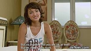 lovesome girl spreads juicy pussy and loses her virginity