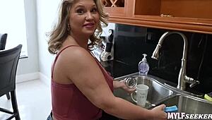 stepmom caught me in the shower for a taboo pov encounter.