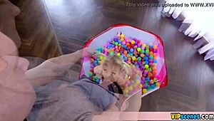 This cute blonde stepsister is extra tiny 18+ and petite 18+.