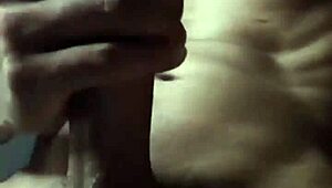 collage guy jerks off at home with a massive cumshot explosion