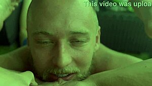 Watch this blue-eyed guy eat pussy to orgasm?