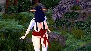 Rias Gremory in kimono at the festival. Why is there sex in this hentai madness?