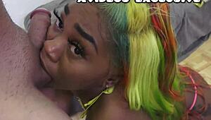 interracial fetish session with wet pussy turned into a hot sex tape