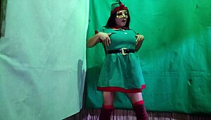 Cochina Duende, hot Latina of Navidad, craves a dirty stud to fill her tight hole this holiday