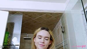 Sun-kissed glow model participates in a photoshoot interview after taking a shower on the sofa.