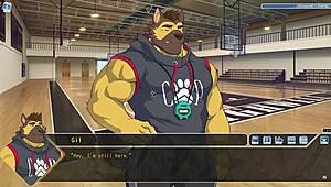 playing after class in the classroom with furry characters