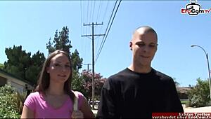 Heyy, picked up this skinny brunette teen 18+ for street sex! 😜