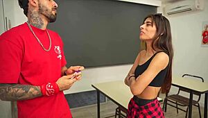 petite horny student seduces me with blowjob for juicy pussy pounding