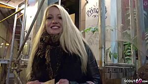 german scout interviews teen 18+ from dresden, leads to anal fucking and blowjob