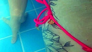 I risked it all for public sex with a tight petite at the pool