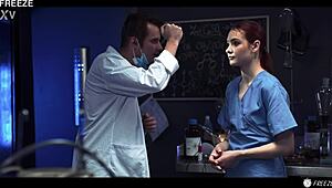 mad scientist controls sexy 18-year-old matty mila to squirt