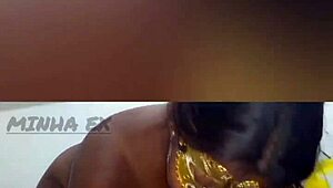 Latina amateurs deepthroat huge cock in lingerie anal handjob session