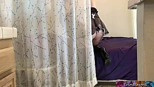 husband can't resist fucking maid erin electra in gloves during reality play