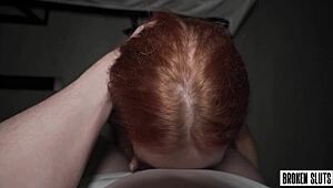 redhead couldn't get enough of rough pov action