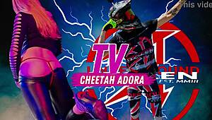 We ride with these pornstars in a group blowbang, banging their shaved pussies and bubble butts in thongs