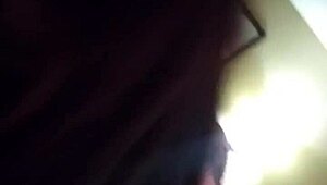 The sexy brunette ex gives deepthroat blowjob and swallows big cock