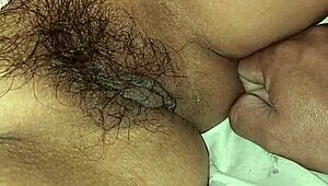 Wife’s hairy pussy gets all the attention in this steamy scene.