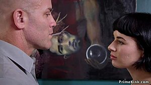 baldheaded guy fucks step sisters in domination!