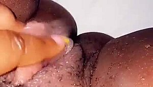 the kind of pussy with big clit and squirting during licking