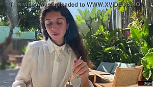 cum on a girl’s face in a public cafe. she eats lunch with cum dripping!