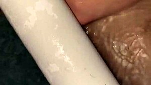 Intense blowjob in shower with neighbor’s skinny wife stealing the show