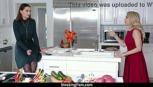 Family Friendly Thanksgiving Fuck Fest Featuring Aften Opal, Alix Lynx, Codey Steele, And Tommy Gunn In Hardcore 3-Some Action