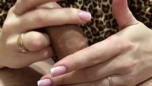 penis massage with oil turns into intense swelling from slow strokes.