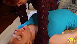 Sexy Blonde Gets Her Wet Pussy Slapped by a Naughty Redhead Friend