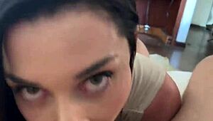 Blow Job After Interview: Sloppy Wet Busty Latina in POV