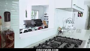 Hot Blonde Milf Step Mom Seduces with Perfect Big Tits