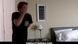 Russian Stepmom Crystal Rush Handles Stepson's Massive Cock