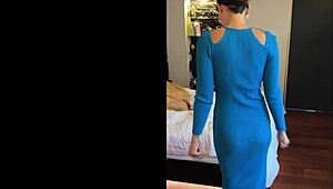 yo, check this innocent latina slut with shaved pussy and pretty feet