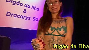 Tattooed Nerd Teases And Plays Until Climax