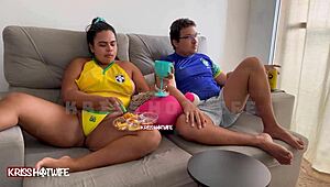 I was a very naughty whore during the Brazil game, flashing and teasing!