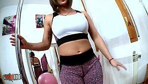 gym class turns rough anal with milf instructor