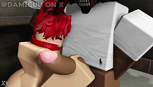 femboy with fat ass sucking and grinding on cock