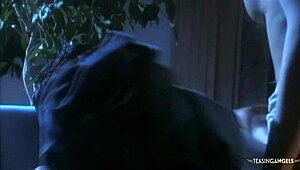 Horny short hair blonde sucks her boyfriends cock and rides his cock on the sofa 😈