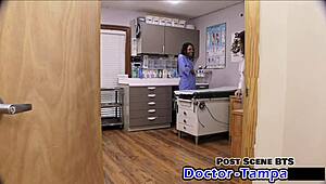 Dr. Tampa Tests Solana as Human Guinea Pig Backstage